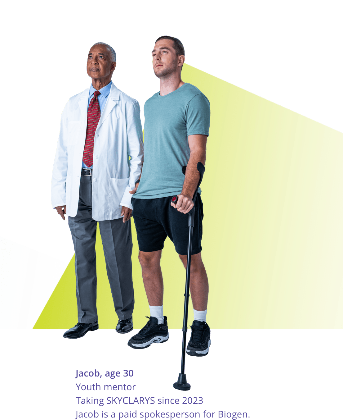 Doctor and patient standing together
