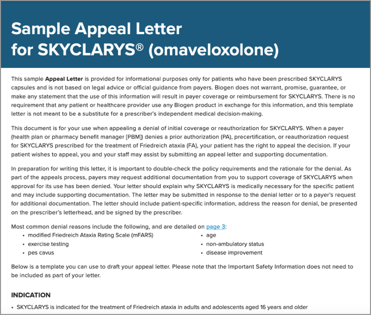 Letter of Appeal Template