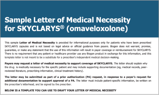 Letter of Medical Necessity Template